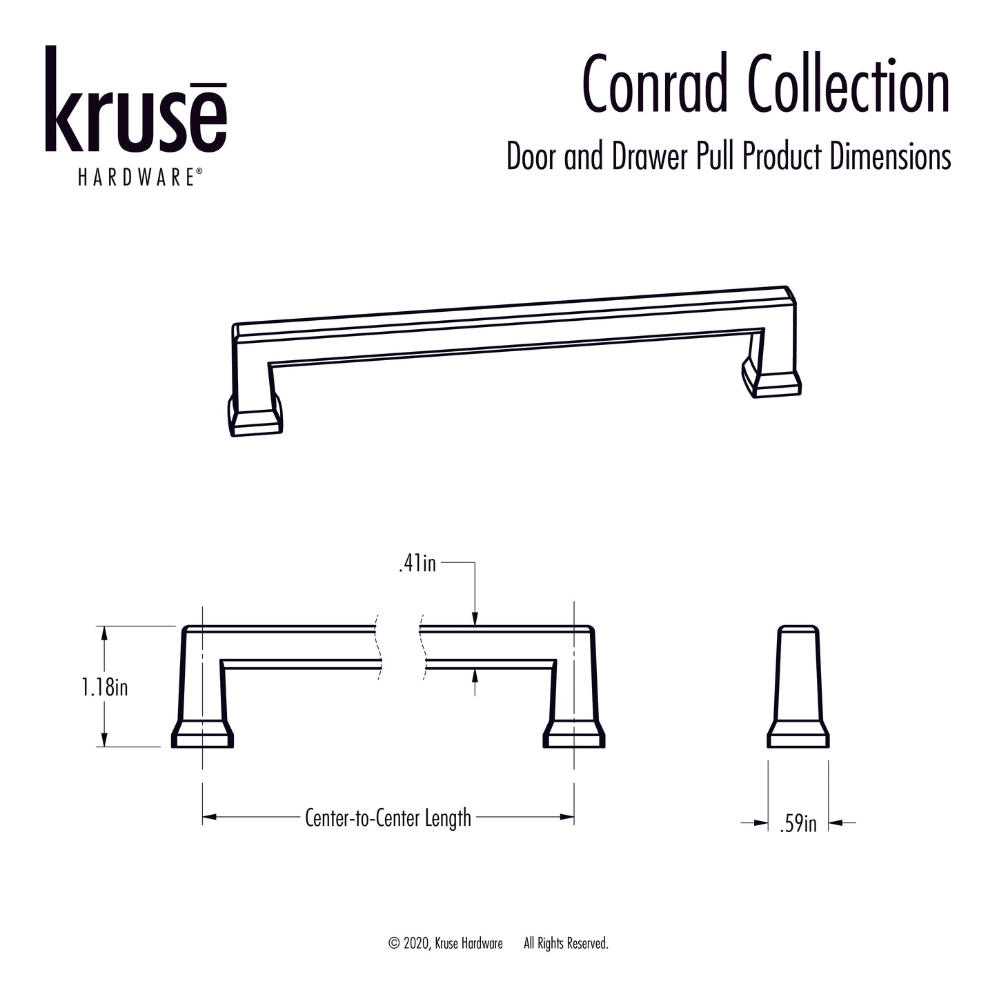 (Single) Conrad Door and Drawer Pull
