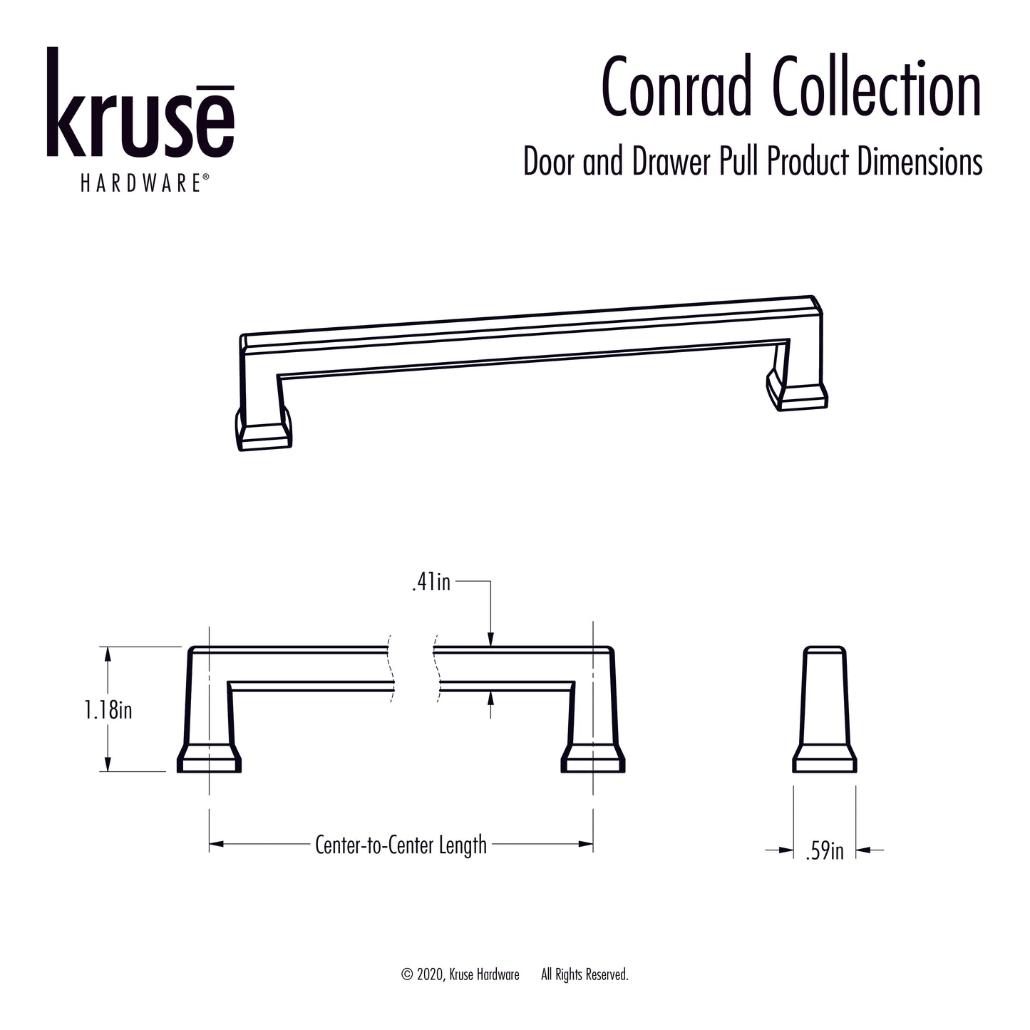 (10pk) Conrad Door and Drawer Pull