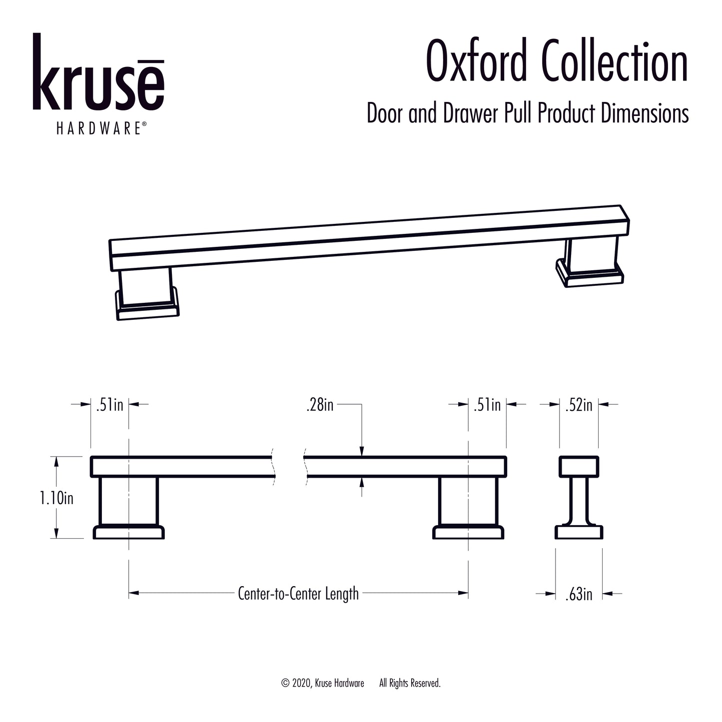 (Single) Oxford Door and Drawer Pull